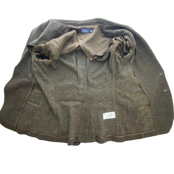 Ralph Lauren Soft Lightweight Herringbone Field Jacket Blazer Sz 4 XS - Picture 3 of 14